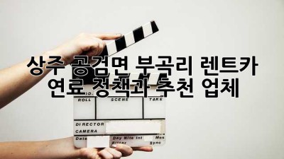 상주 공검면 부곡리 렌트카: 연료 정책과 추천 업체