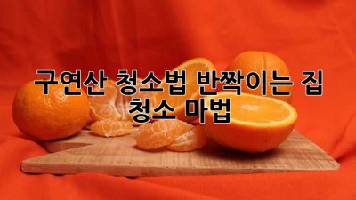 구연산 청소법: 반짝이는 집 청소 마법✨