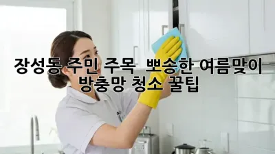 장성동 주민 주목! ✨ 뽀송한 여름맞이 방충망 청소 꿀팁 🏡